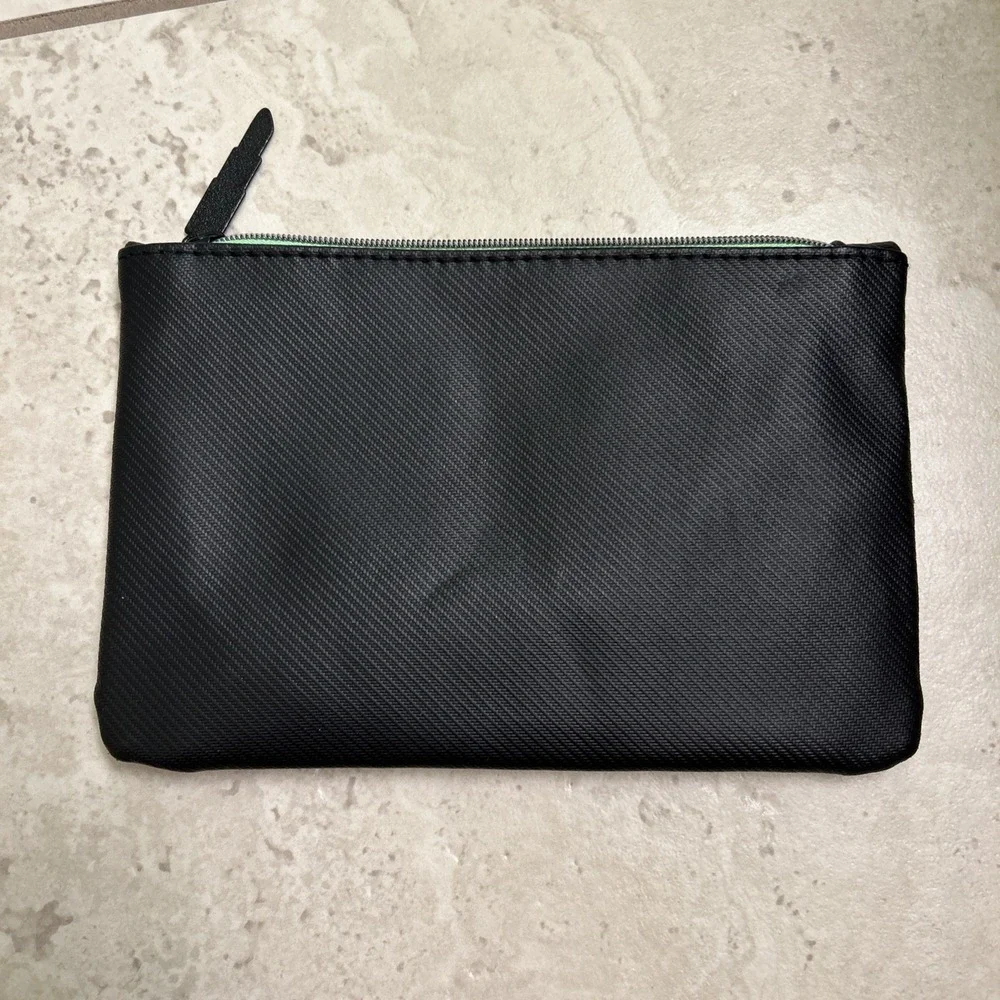 ipsy halloween Cosmetic‎ bag Black Vampire Zipper Green Lipstick Zipper